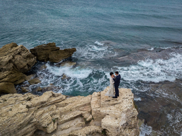 fotografia di matrimonio realizzata a Is Arutas, provincia di Oristano, Sardegna