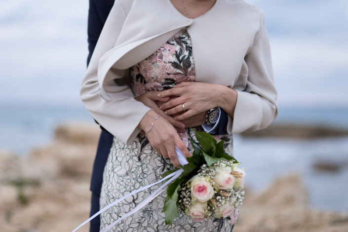 fotografia di matrimonio realizzata a Is Arutas, provincia di Oristano, Sardegna