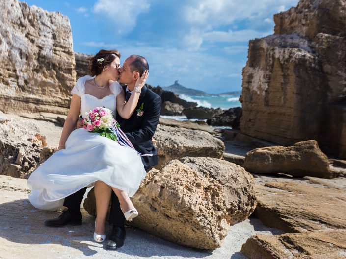 Fotografia di matrimonio realizzata a San Giovanni di Sinis. Comune di Cabras.