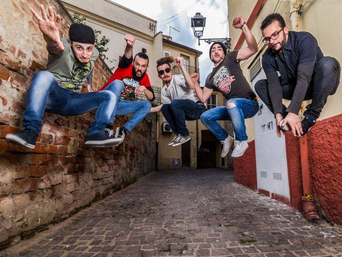 Ritratto per la band oristanese "Mankind has fallen" nella loro formazione 2014